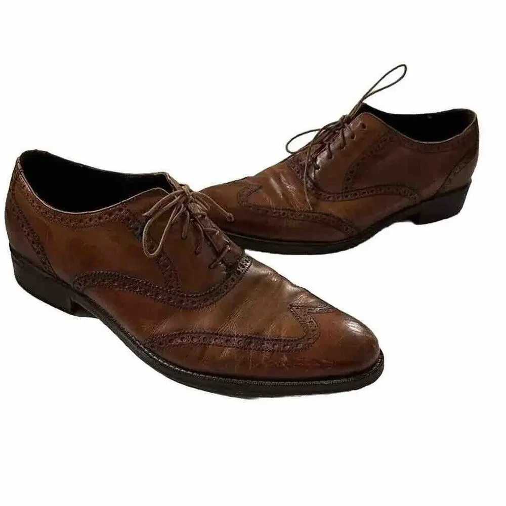 Cole Haan Wingtip Tan Oxford Shoe Size 12